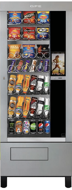 GPE DRX 30 Chilled 7 Tray Floor Standing Vending Machine
