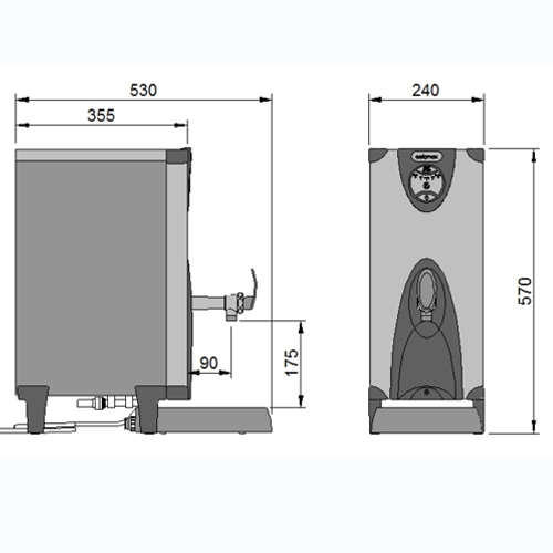 Calomax Eclipse 10 Litre Table Top Water Boiler (3C10)