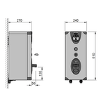 Calomax Eclipse 5 Litre Push Button Wall Mounted Water Boiler (PB3W5)