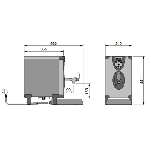 Calomax Eclipse 5 Litre Table Top Water Boiler (3C5C)